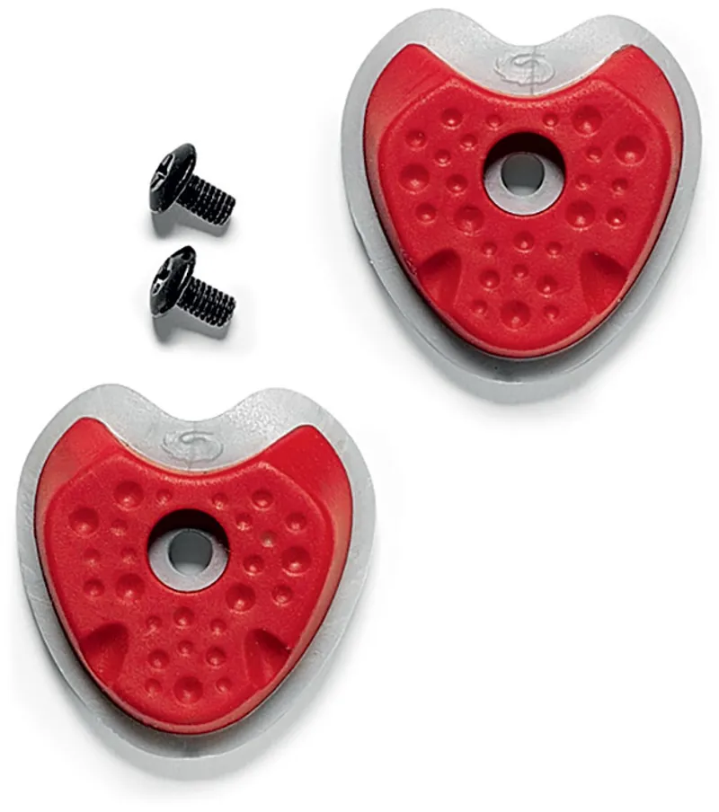 Sidi Replaceable Carbon Sole Heels in Silver/Red