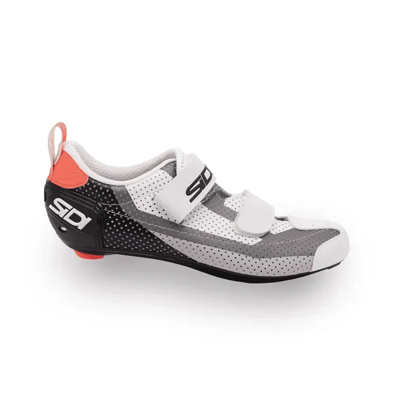 Sidi T-5 Air Triathlon Shoes - Two-Toned / Black/White/Coral