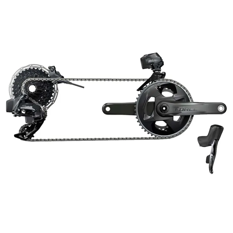 SRAM Force eTap AXS 2X D1 Electronic HRD FM Groupset in Black