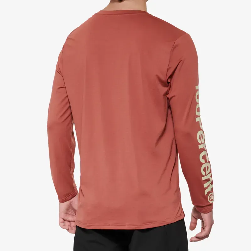 100% Airmatic Long Sleeve Jersey In Cardinal-1