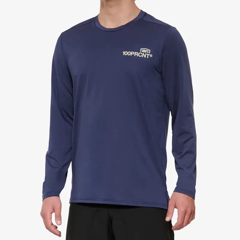 100% Airmatic Long Sleeve Jersey In Indigo