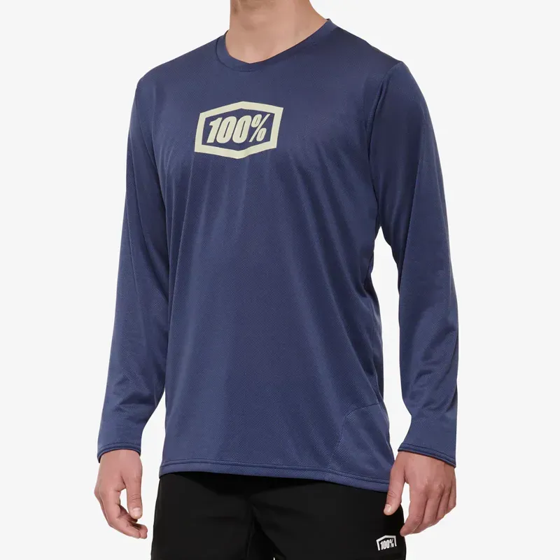 100% Ridecamp Long Sleeve Jersey in Indigo