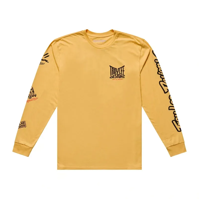 Troy Lee Designs Handlebar Long Sleeve T-Shirt in Bleached Melon