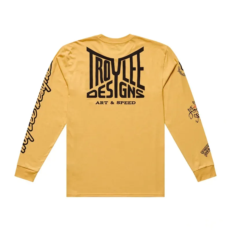 Troy Lee Designs Handlebar Long Sleeve T-Shirt in Bleached Melon-1