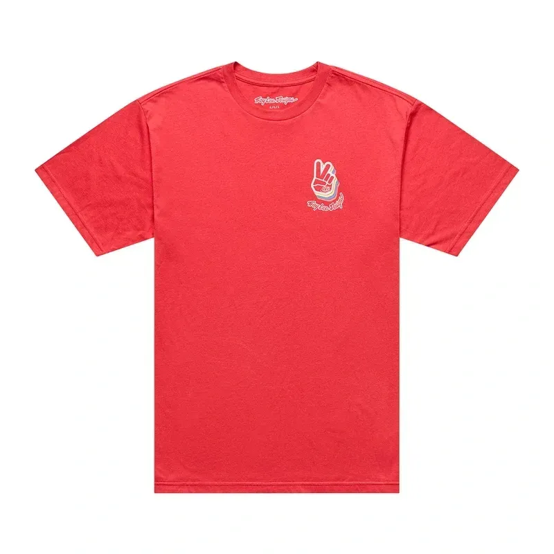 Troy Lee Designs Deuces Short Sleeve T-Shirt in Scarlet