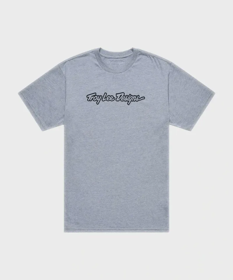 Troy Lee Designs Signature T-Shirt in Grey Heather
