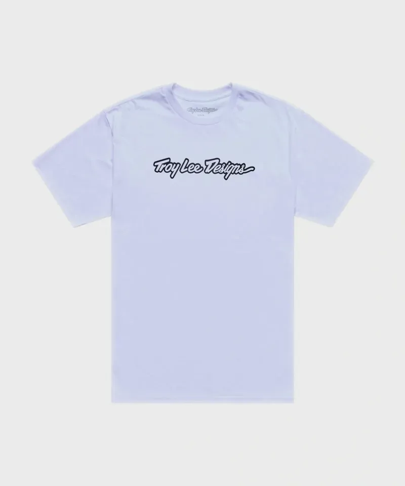 Troy Lee Designs Signature T-Shirt in White/Black