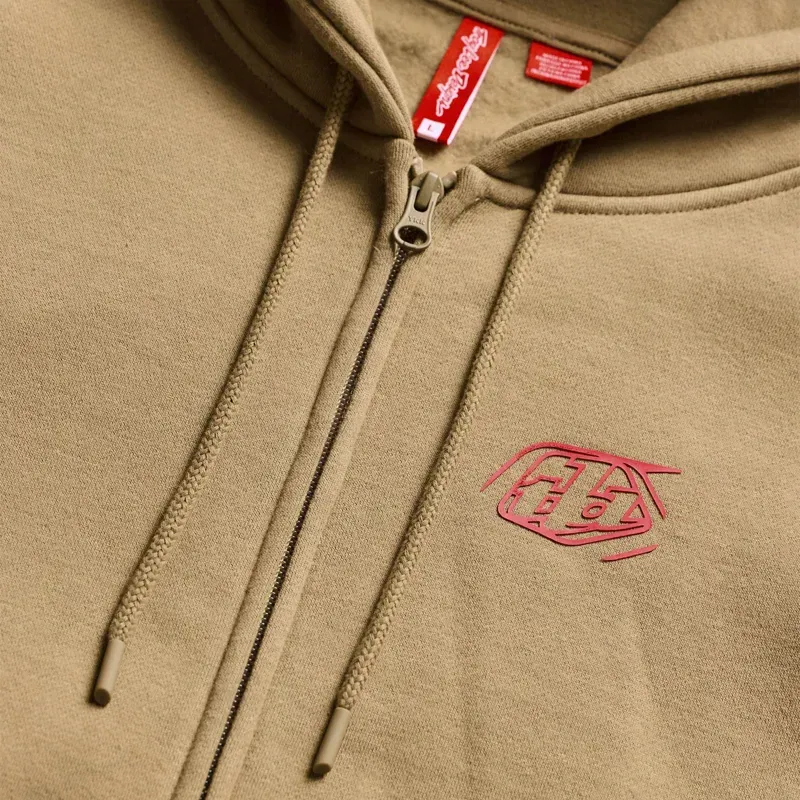 Troy Lee Designs Badge Zip Up Hoodie in Sienna-3
