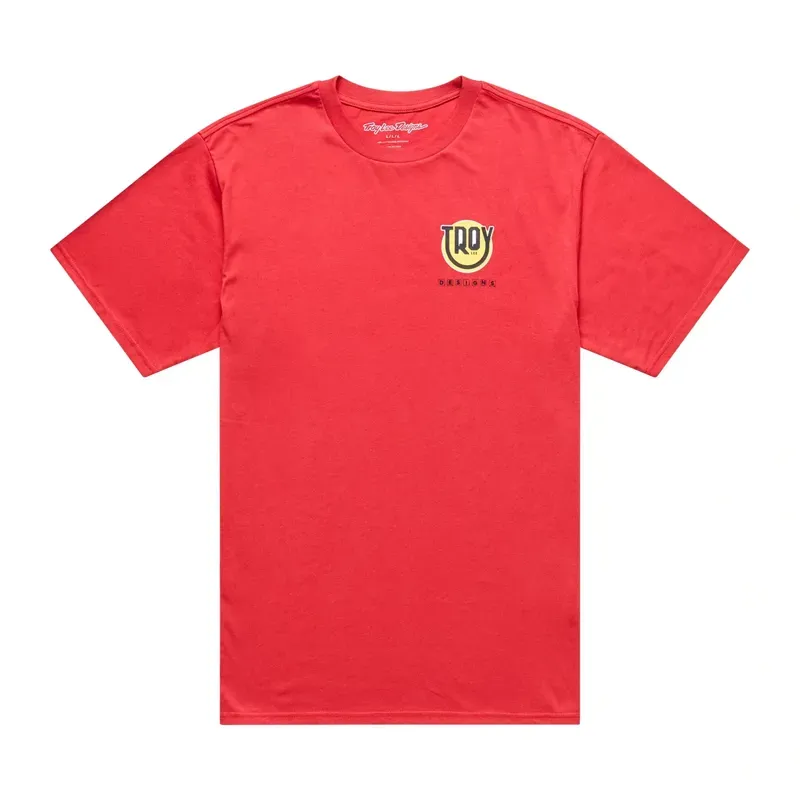 Troy Lee Designs Happy Dayz Short Sleeve T-Shirt in Scarlet
