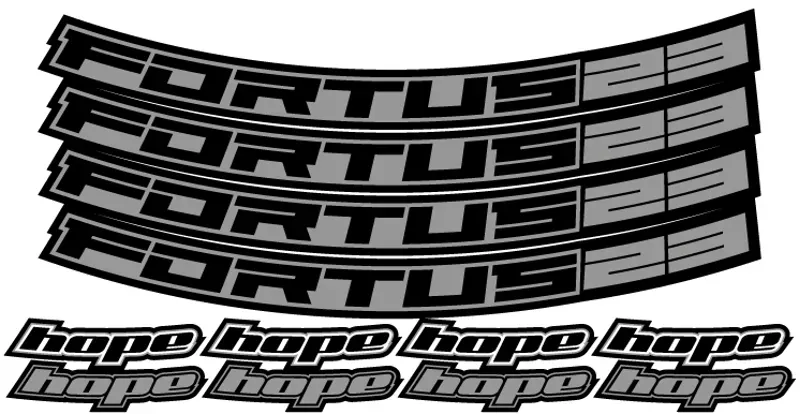 Hope Fortus Decal 23-27.5 in Silver
