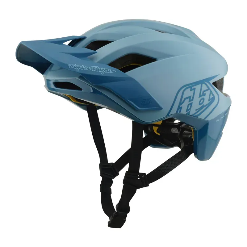 Troy Lee Designs Flowline MIPS Helmet in Point - Dawn Blue/Sapphire