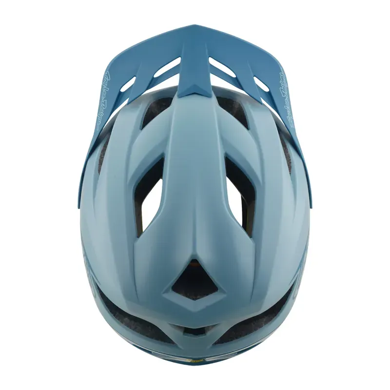 Troy Lee Designs Flowline MIPS Helmet in Point - Dawn Blue/Sapphire-1
