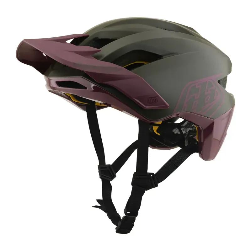 Troy Lee Designs Flowline MIPS Helmet in Point - Caper/Prune