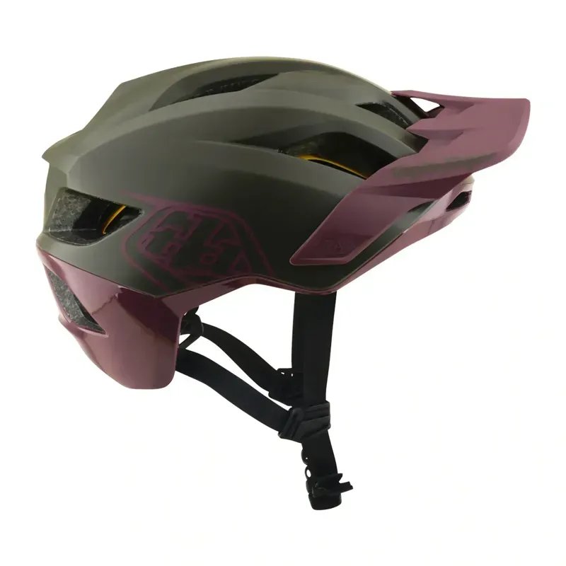 Troy Lee Designs Flowline MIPS Helmet in Point - Caper/Prune-4
