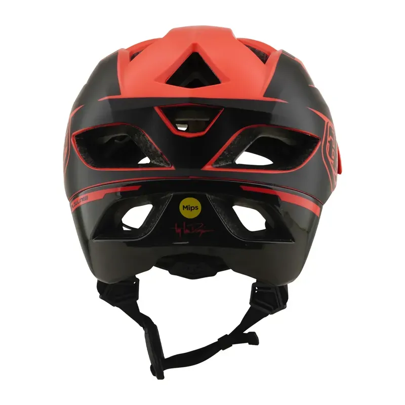Troy Lee Designs Flowline SE MIPS Helmet in Hydro - Coral/Charcoal-3