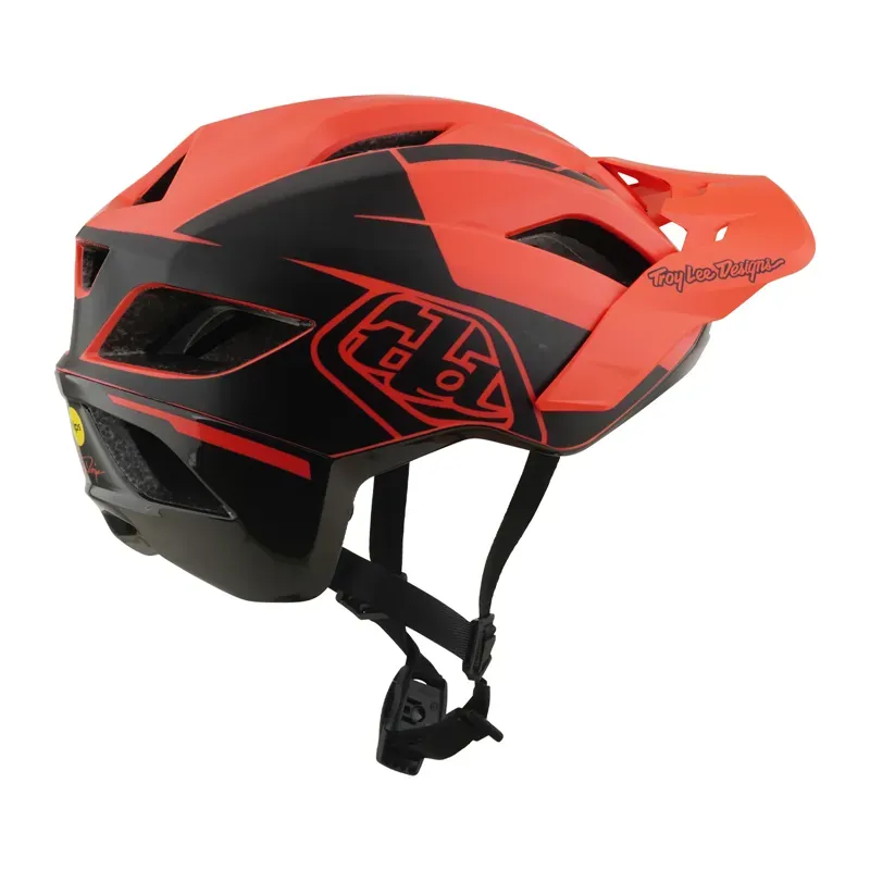 Troy Lee Designs Flowline SE MIPS Helmet in Hydro - Coral/Charcoal-4