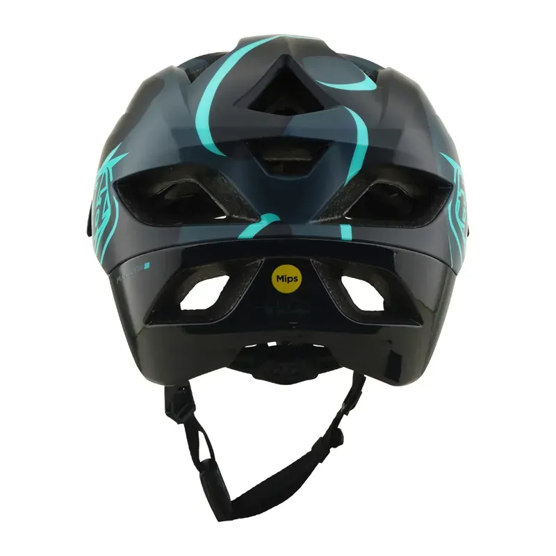 Troy Lee Designs Flowline SE MIPS Helmet in Stacks - Charcoal/Sienna-3