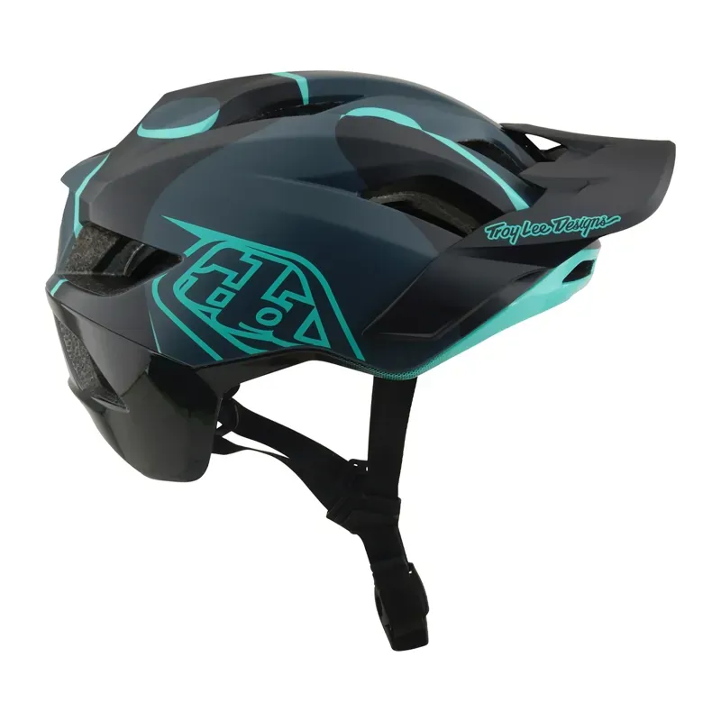 Troy Lee Designs Flowline SE MIPS Helmet in Stacks - Charcoal/Sienna-5