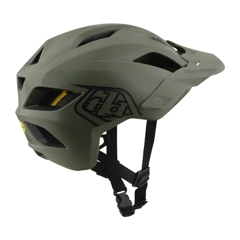 Troy Lee Designs Flowline MIPS Youth Helmet in Point - Army/Phantom-3