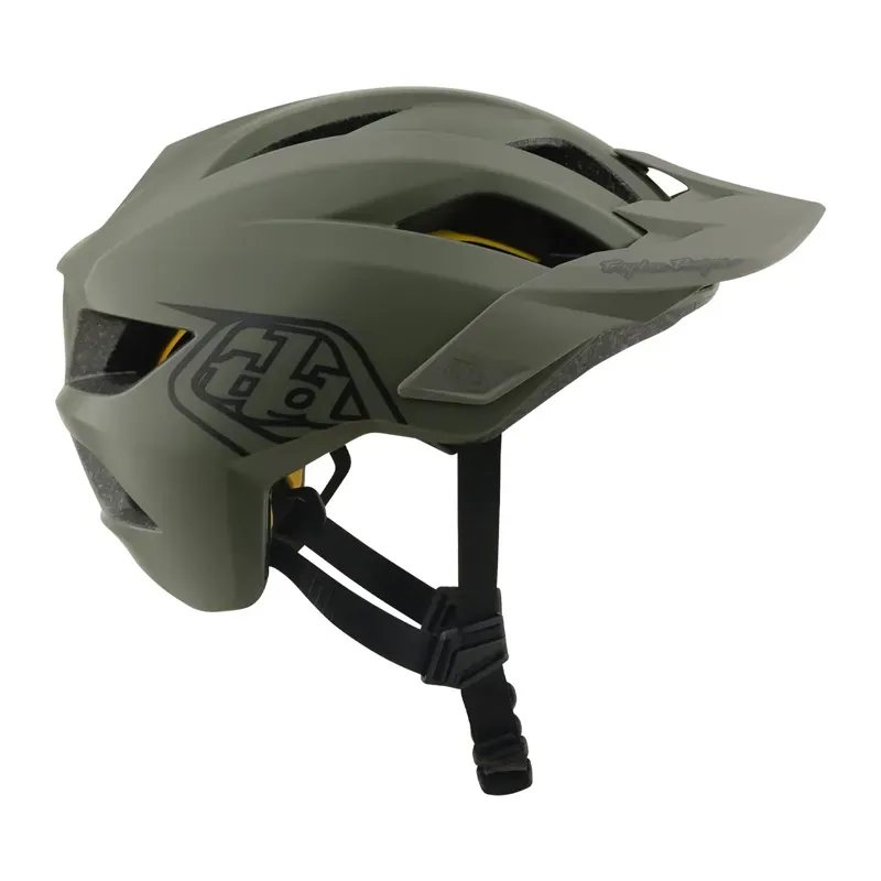Troy Lee Designs Flowline MIPS Youth Helmet in Point - Army/Phantom-4