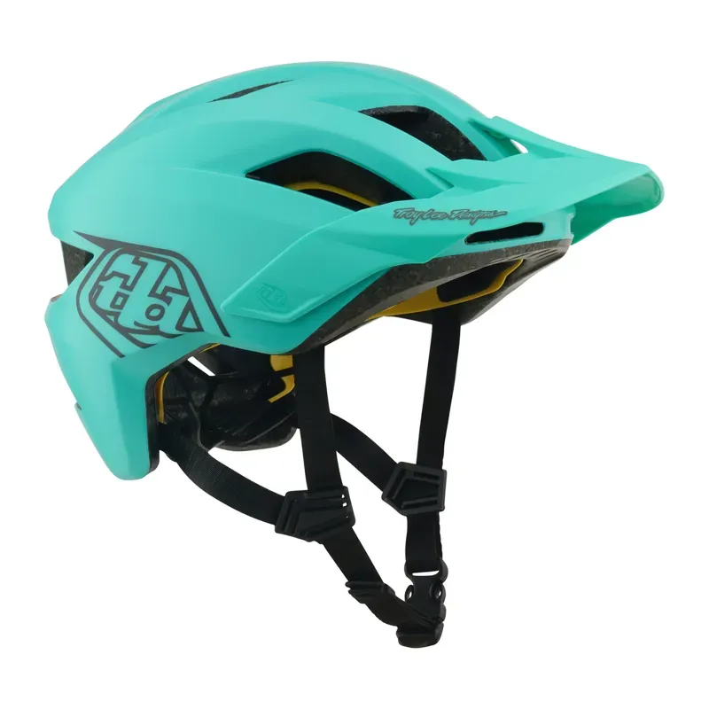 Troy Lee Designs Flowline MIPS Youth Helmet in Point - Charcoal/Real Teal-5