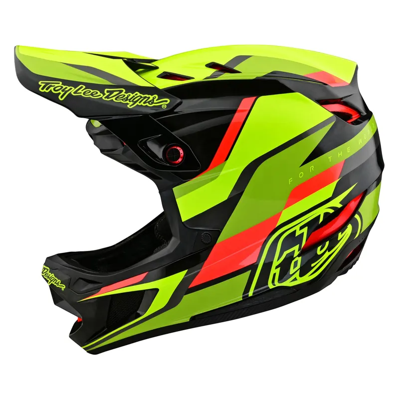 Troy Lee Designs D4 Carbon MIPS Helmet  Omega - Black and Yellow