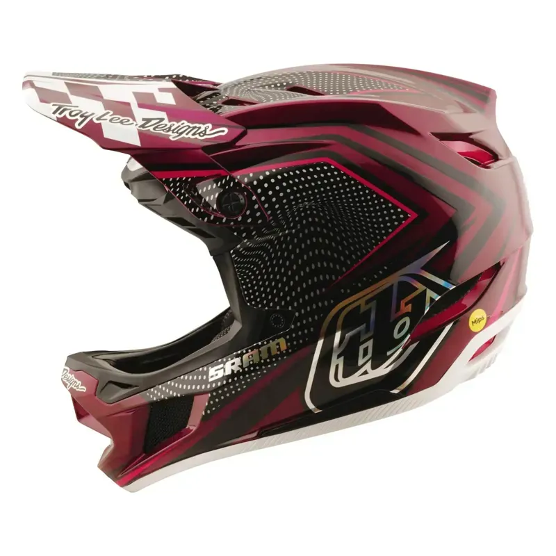 Troy Lee Designs X SRAM Radioscape D4 Carbon Helmet / Black/Berry