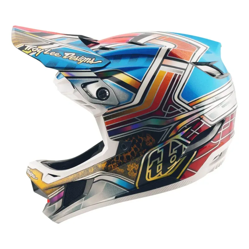 Troy Lee Designs D4 Carbon MIPS Helmet / Lowrider - Blue