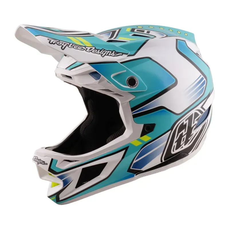 Troy Lee Designs D4 Composite MIPS Helmet in Crest - Real Teal