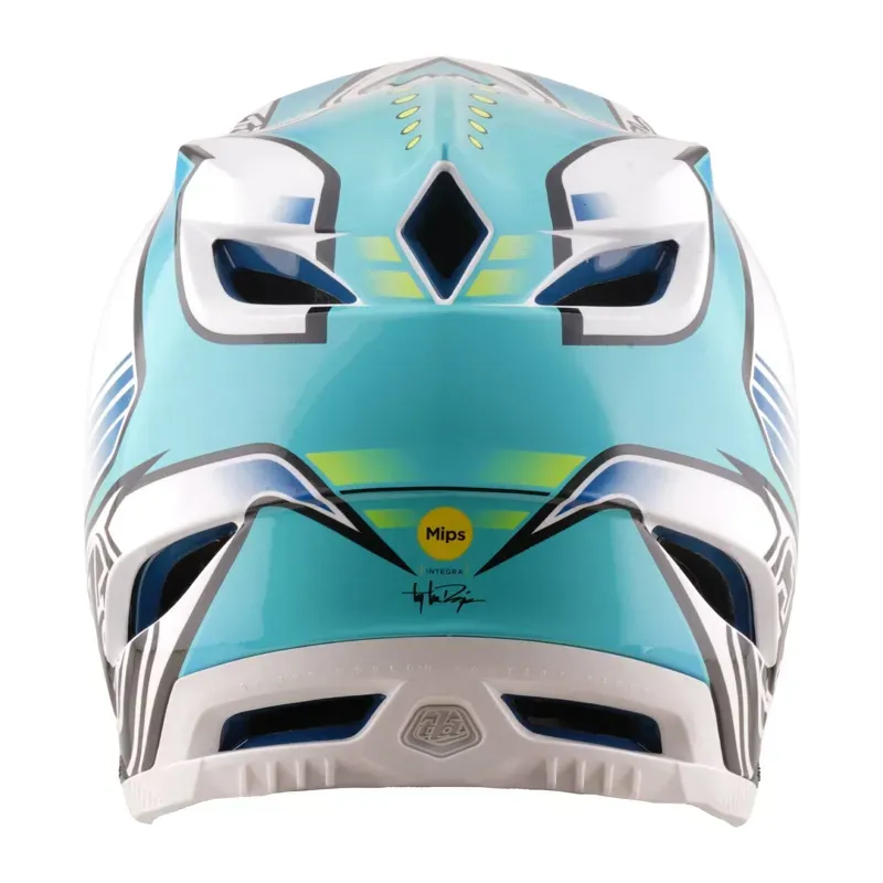 Troy Lee Designs D4 Composite MIPS Helmet in Crest - Real Teal-3