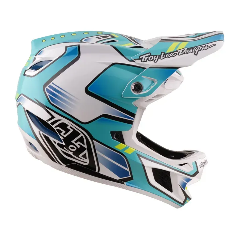 Troy Lee Designs D4 Composite MIPS Helmet in Crest - Real Teal-5
