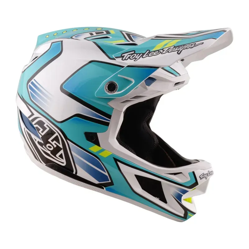 Troy Lee Designs D4 Composite MIPS Helmet in Crest - Real Teal-6