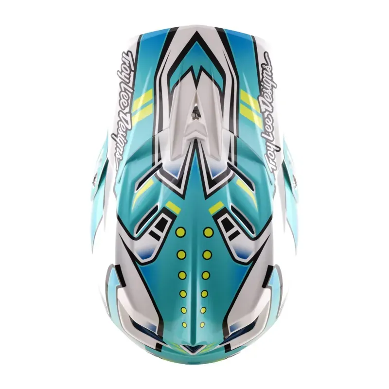 Troy Lee Designs D4 Composite MIPS Helmet in Crest - Real Teal-7