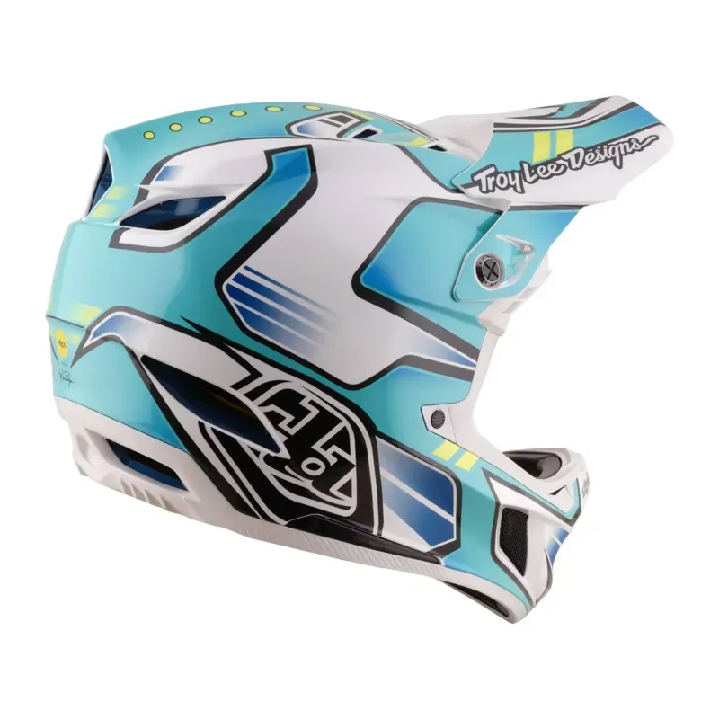 Troy Lee Designs D4 Composite MIPS Helmet in Crest - Real Teal-4
