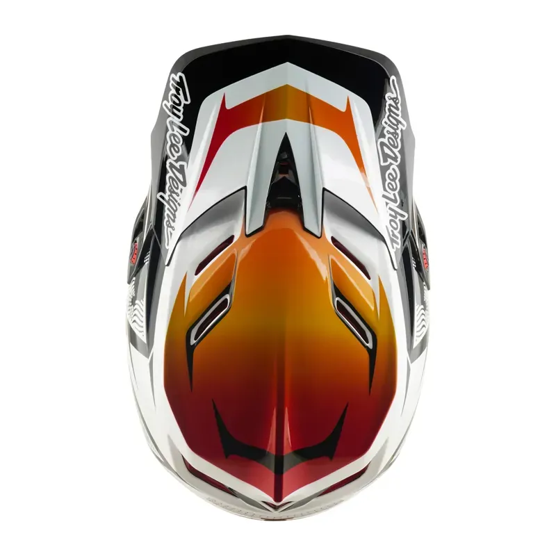 Troy Lee Designs D4 Composite MIPS Helmet in Lined Up - White-7