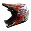 Troy Lee Designs D4 Composite MIPS Helmet in Overspray - White/Red