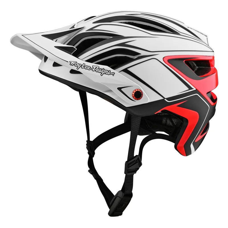 Troy Lee Designs A3 MIPS Helmet In White and Red