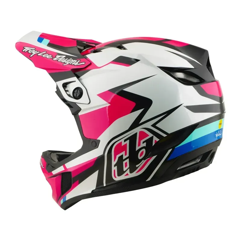 Troy Lee Designs D4 Polyacrylite Helmet in Roamer - Magenta-2