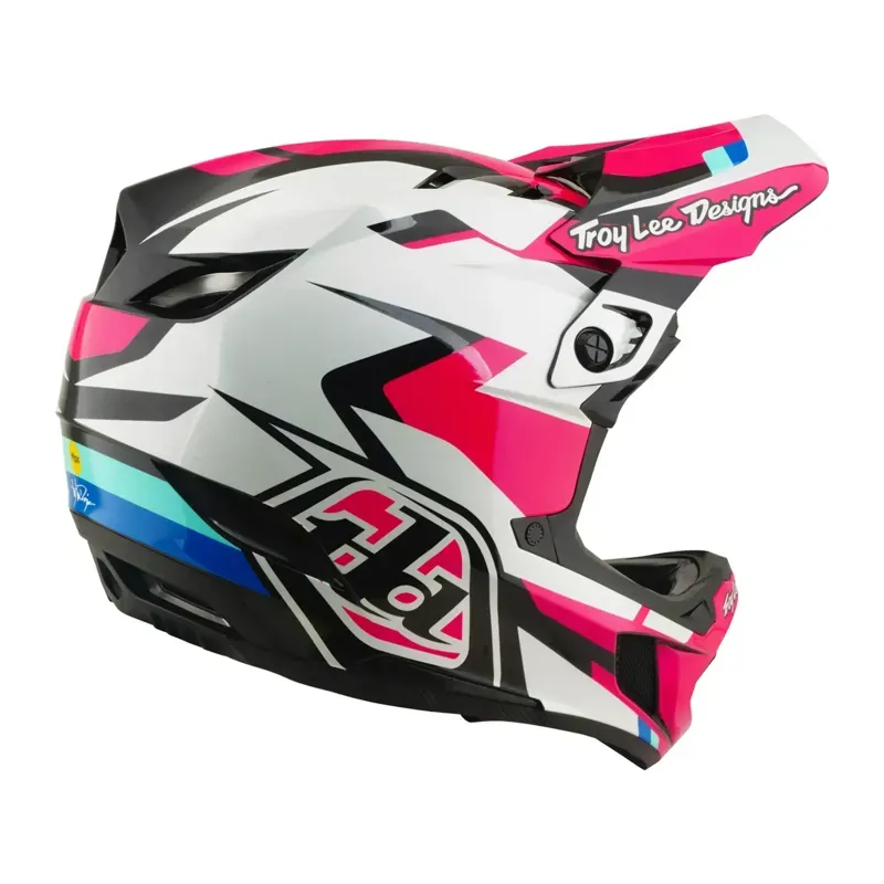 Troy Lee Designs D4 Polyacrylite Helmet in Roamer - Magenta-4