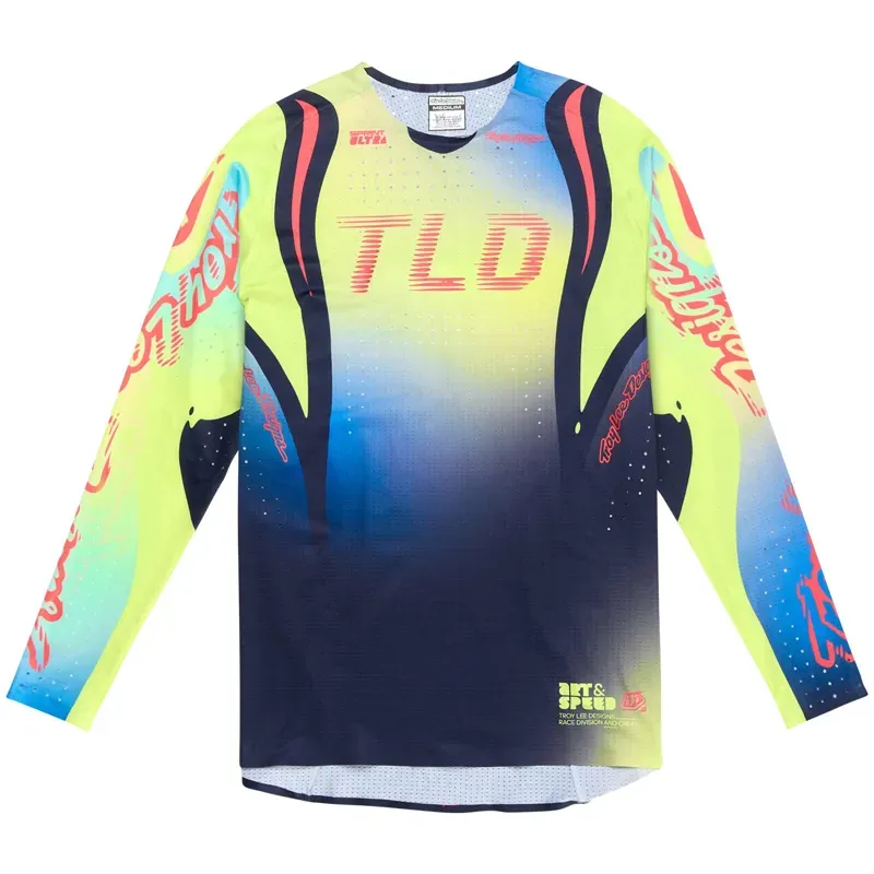 Troy Lee Designs Sprint Ultra Long Sleeve Jersey In Drip - Glo Yellow