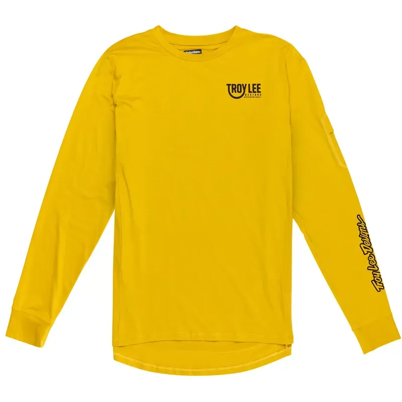 Troy Lee Designs Ruckus Long Sleeve Ride Tee In Eyez - Safron
