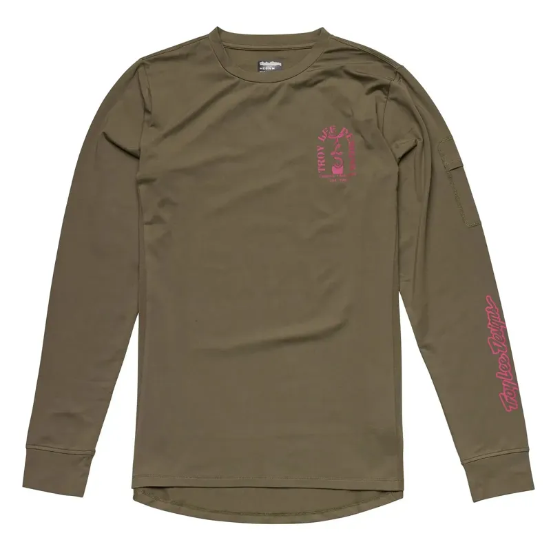 Troy Lee Designs Ruckus Long Sleeve Ride Jersey / Fangs - Olive