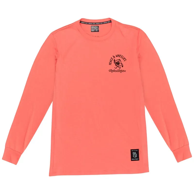 Troy Lee Designs Skyline Long Sleeve Ride Tee P And W In Melon
