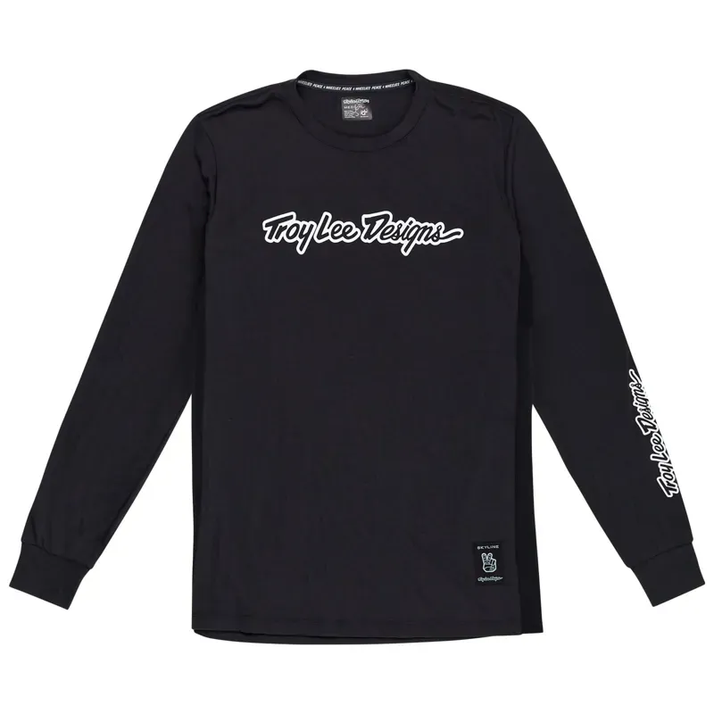 Troy Lee Skyline Long Sleeve Ride Tee In Signature - Black