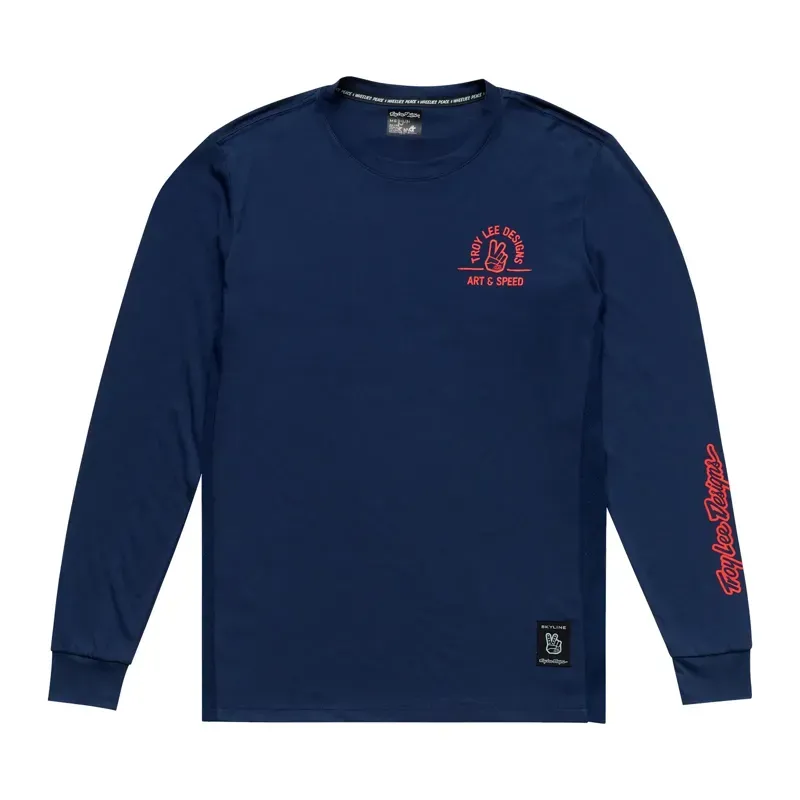 Troy Lee Designs Skyline Long Sleeve Ride Jersey in Locals Midnight