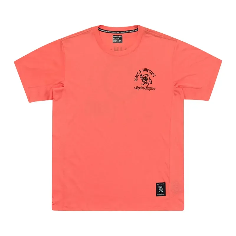 Troy Lee Designs Youth Skyline Ride Short Sleeve Tee P And W In Melon