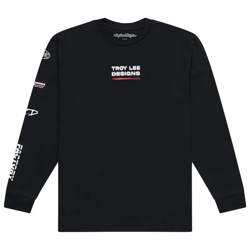 Troy Lee Designs Factory Long Sleeve T-Shirt in Black