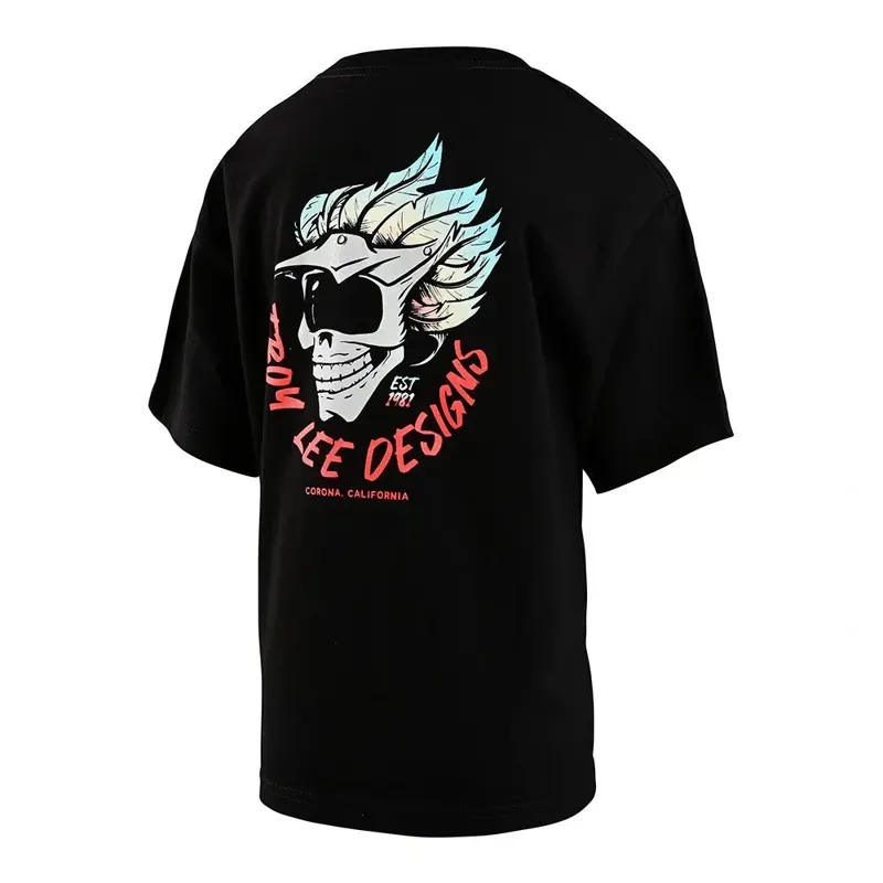 Troy Lee Designs Feathers Youth Short Sleeve T-Shirt in Black-1