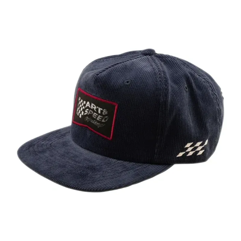 Troy Lee Designs Unstructured Snapback Winners Circle Cap in Corduroy Indigo