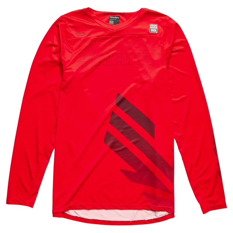 Troy Lee Designs Skyline Long Sleeve Jersey / SRAM Eagle One - Fiery Red